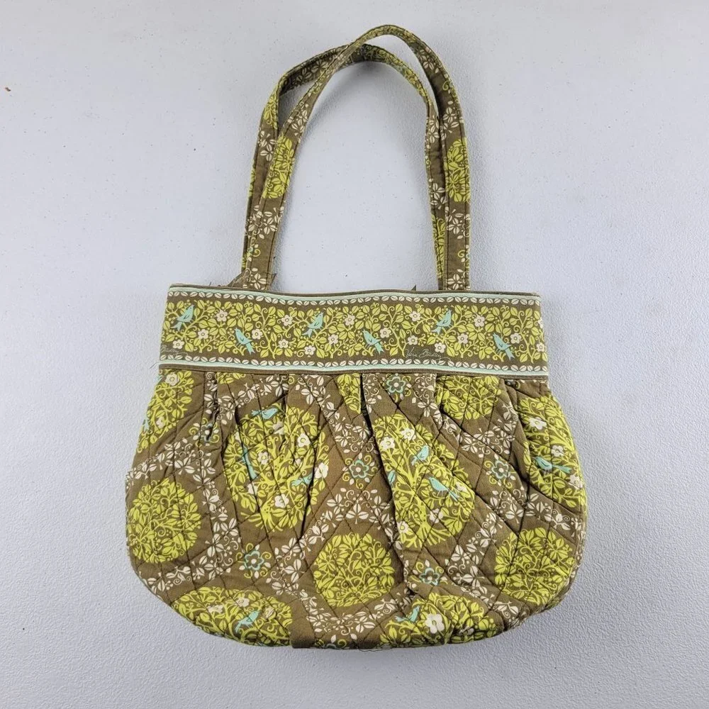 Vera Bradley Bluebird Sittin In A Tree Purse Shoulder Bag Cotton Purse Quilted B